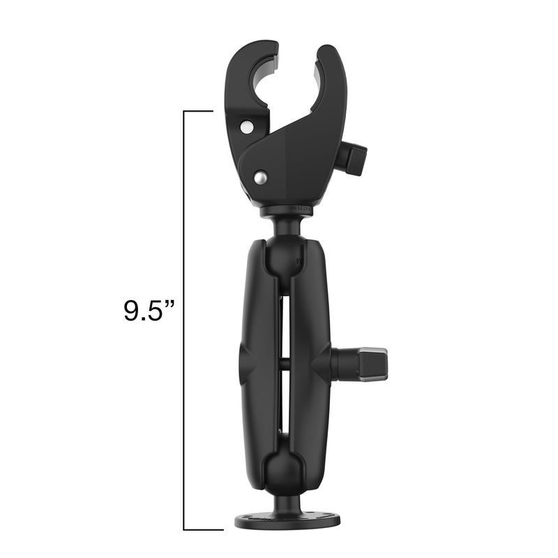 RAM Mounts Trolling Motor Stabilizer - Tough-Claw Medium Clamp for Rails 1â€ - 1.6â€ with Medium Arm and Round Plate RAP-404-202U - Image 3